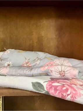 Lot of 2 Floral Baby Swaddle Blankets Wonder Nation Toby Stretchy Pink